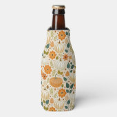 Pattern Vintage pumpkin Groovy ボトルクーラー (ボトル正面)