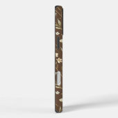 Pattern Wildflowers Brown Background Case-Mate iPhoneケース (裏面 / 右)