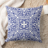 Pattern With Blue on White クッション (ブランケット)