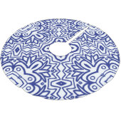 Pattern With Blue on White ブラッシュドポリエステルツリースカート (アングル)