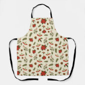 Pattern with Christmas Motifs エプロン (正面)