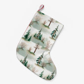 Pattern with Christmas trees, trees and bushes. Bl スモールクリスマスストッキング (正面 (吊り時))