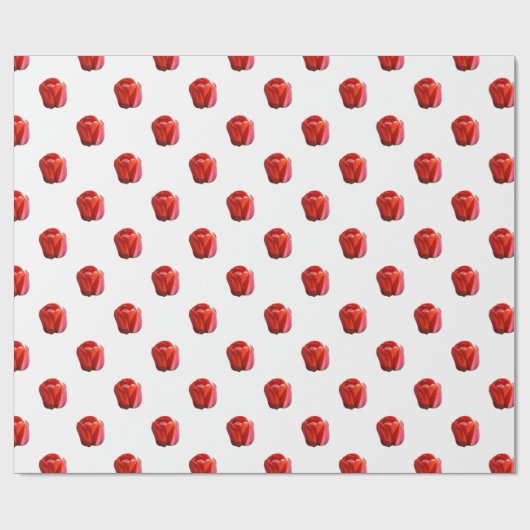 Pattern with tulips on ラッピングペーパー (フラット)