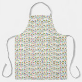 Patterned apron featuring colorful repeating  エプロン (正面)
