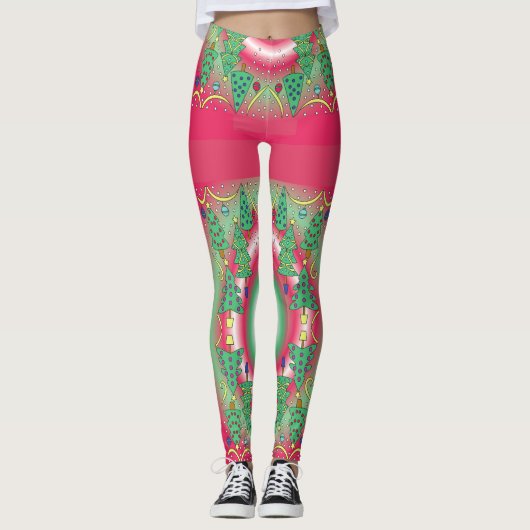 Patterned Christmas Leggings レギンス (正面)