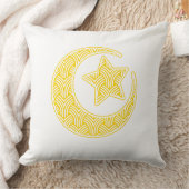 Patterned Crescent & Star Pillow クッション (ブランケット)