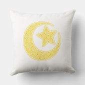 Patterned Crescent & Star Pillow クッション (裏面)
