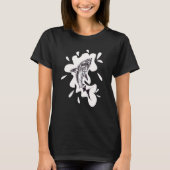 Patterned exotic shark artwork black and white Meh Tシャツ (正面)
