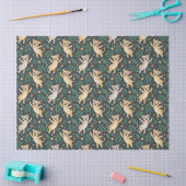 Patterned fabric featuring playful cartoon lion  薄葉紙
