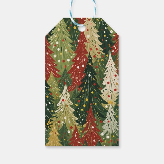 Patterned Forest of Festive Pines ギフトタグ (裏面)