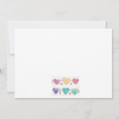 Patterned Hearts Valentine Notecard Invitation 招待状 (裏面)