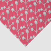 Patterned Silver-Grey Foliage on Bright Pink Red 薄葉紙 (詳細)
