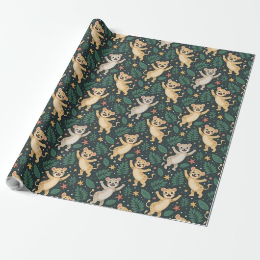 Patterned wrapping paper featuring illustrations ラッピングペーパー (アンロールド)