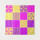 patterns artを使用違うしたパッチワークの背景 タペストリー (正面(横))