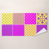 patterns artを使用違うしたパッチワークの背景 バスタオル (バスタオル)