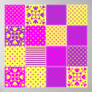 patterns artを使用違うしたパッチワークの背景 ポスター