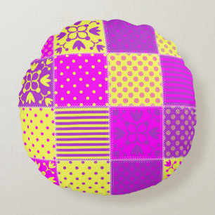 patterns artを使用違うしたパッチワークの背景 ラウンドクッション