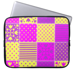 patterns artを使用違うしたパッチワークの背景 ラップトップスリーブ