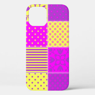 patterns artを使用違うしたパッチワークの背景 iPhone 12ケース