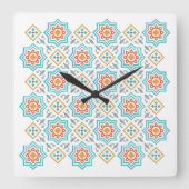 Patterns & Clipart Collection | Seamless Decorativ スクエア壁時計 (正面)