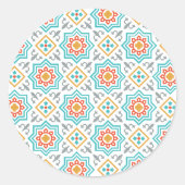 Patterns & Clipart Collection | Seamless Decorativ ラウンドシール (正面)