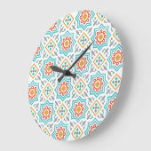 Patterns & Clipart Collection | Seamless Decorativ ラージ壁時計 (傾斜)