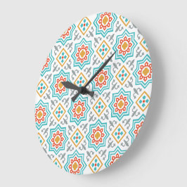 Patterns & Clipart Collection | Seamless Decorativ ラージ壁時計