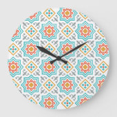 Patterns & Clipart Collection | Seamless Decorativ ラージ壁時計 (正面)