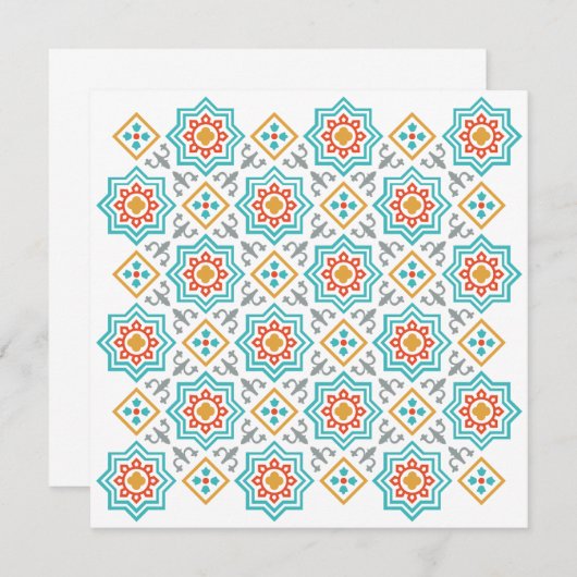 Patterns & Clipart Collection | Seamless Decorativ 招待状 (正面/裏面)