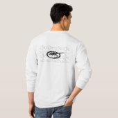 Patternwear©のはえの魚釣りによる"骨そして許可証" Tシャツ (裏面フル)