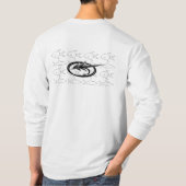 Patternwear©のはえの魚釣りによる"骨そして許可証" Tシャツ (裏面)