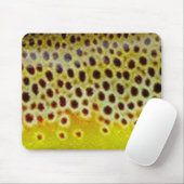 PatternWear©著ブラウン・トラウト マウスパッド (マウス)