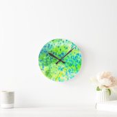 PatternWear©著"イルカ魚"の- Mahi Mahi ラウンド壁時計 (ホーム)