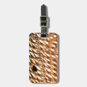 PatternWear©著"Redfish"の-赤いドラム ラゲッジタグ (正面縦)