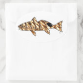 Patternwear©著Redfish 楕円形シール (バッグ)