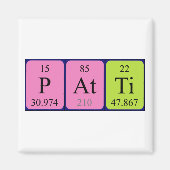 Patti周期表名磁石 マグネット (正面)