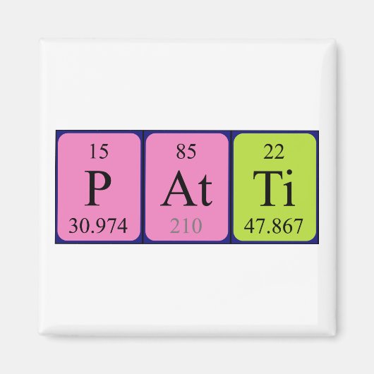 Patti周期表名磁石 マグネット (正面)