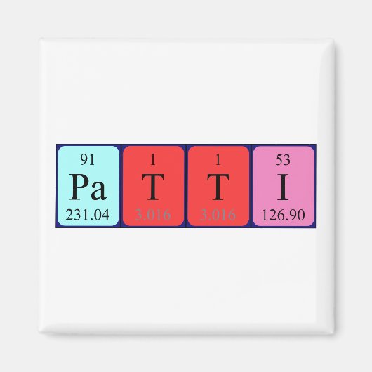 Patti周期表名磁石 マグネット (正面)