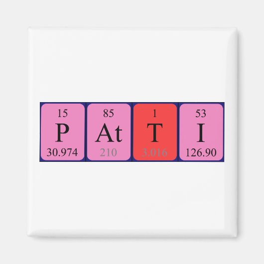 Patti周期表名磁石 マグネット (正面)
