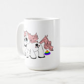Patticornの魔法のウンチの一服のマグ コーヒーマグカップ (正面左)