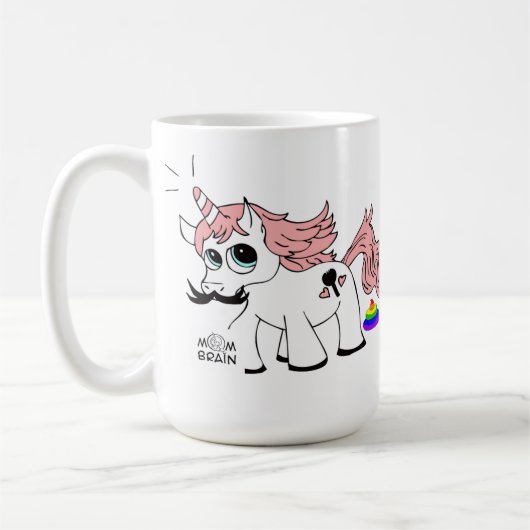 Patticornの魔法のウンチの一服のマグ コーヒーマグカップ (左)