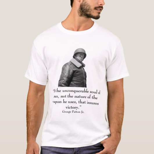 Pattonおよび引用文 Tシャツ (正面)