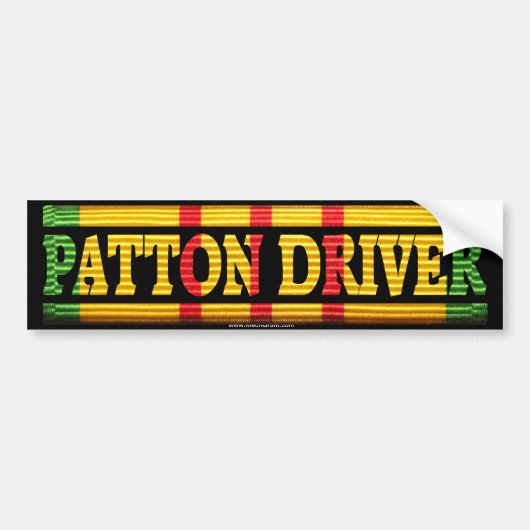 Pattonの運転者のベトナムサービス バンパーステッカー (正面)