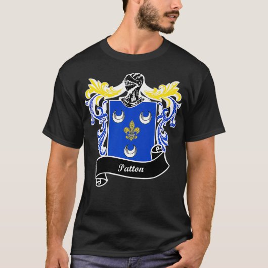 Patton Coat of Arms surname last name family crest Tシャツ (正面)