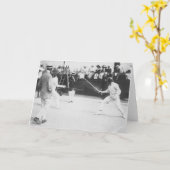 Patton Fencingヴィンテージ大将のメッセージカード カード (黄色い花)