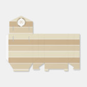 Patttern of beige stripes and initials wedding フェイバーボックス (折り畳みなし)