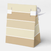Patttern of beige stripes and initials wedding フェイバーボックス (裏面サイド)