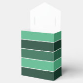 Patttern of green stripes and initials wedding フェイバーボックス (オープン)