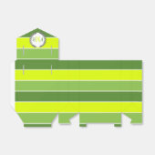 Patttern of green stripes and monogram wedding フェイバーボックス (折り畳みなし)