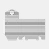 Patttern of grey stripes and initials wedding フェイバーボックス (折り畳みなし)